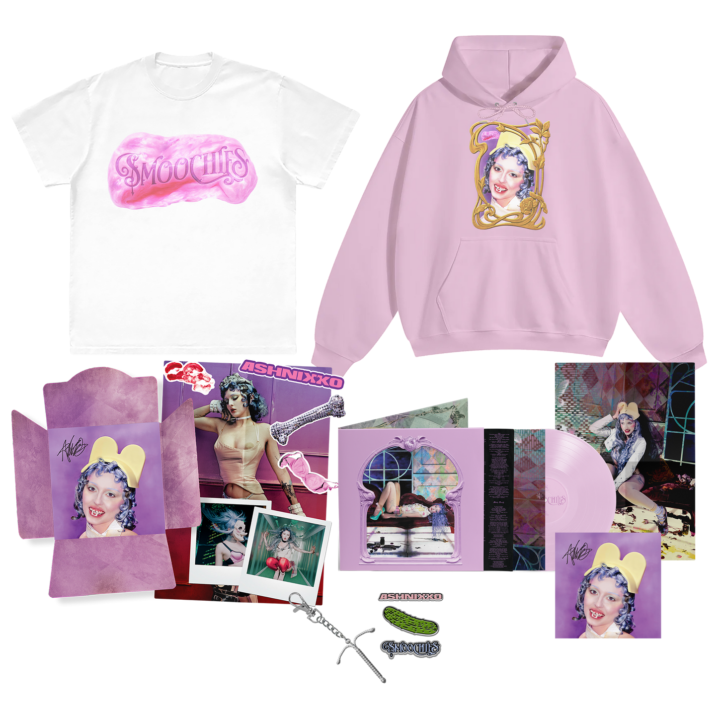 Smoochies Deluxe Vinyl + Fan Pack + Merch Bundle