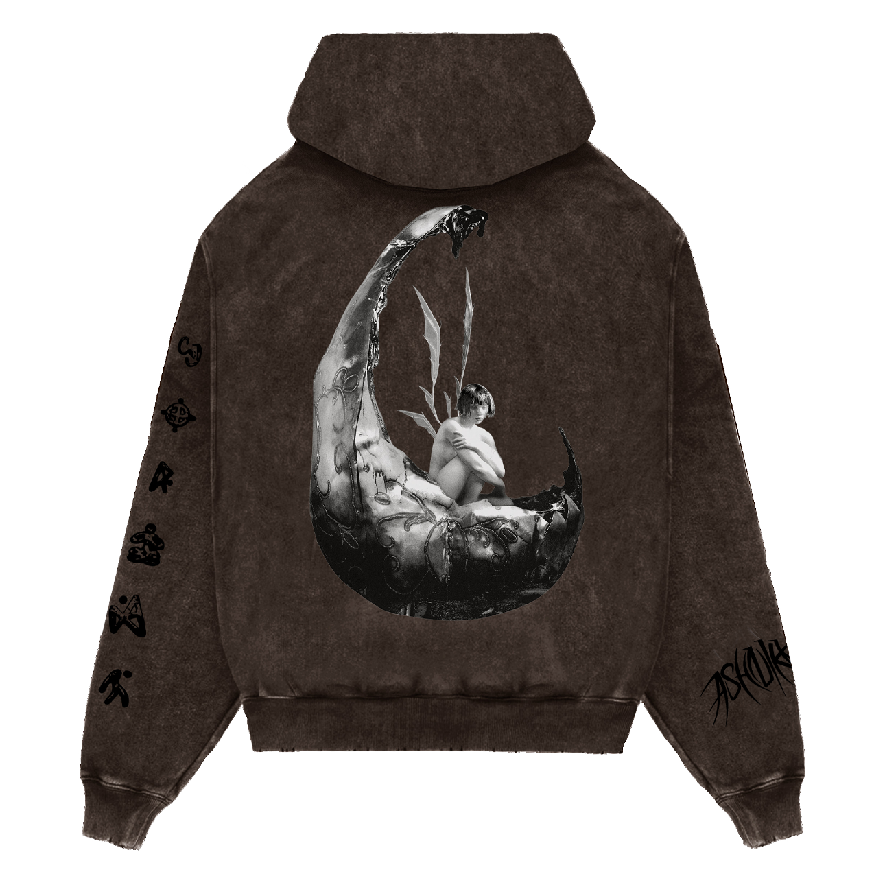 WEEDKILLER Faded Brown Hoodie