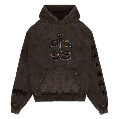 WEEDKILLER Faded Brown Hoodie