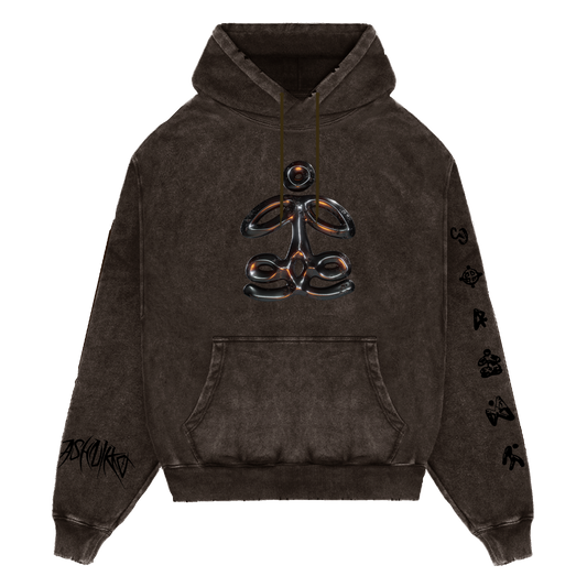 WEEDKILLER Faded Brown Hoodie